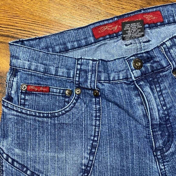 🌷 Foxy Jeans 🌷  Vintage Low Waist 90s Y2K Capri Jeans - Picture 4 of 9